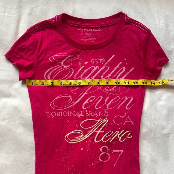 Hot Pink Aeropostale Baby Tee - Picture 4 of 7